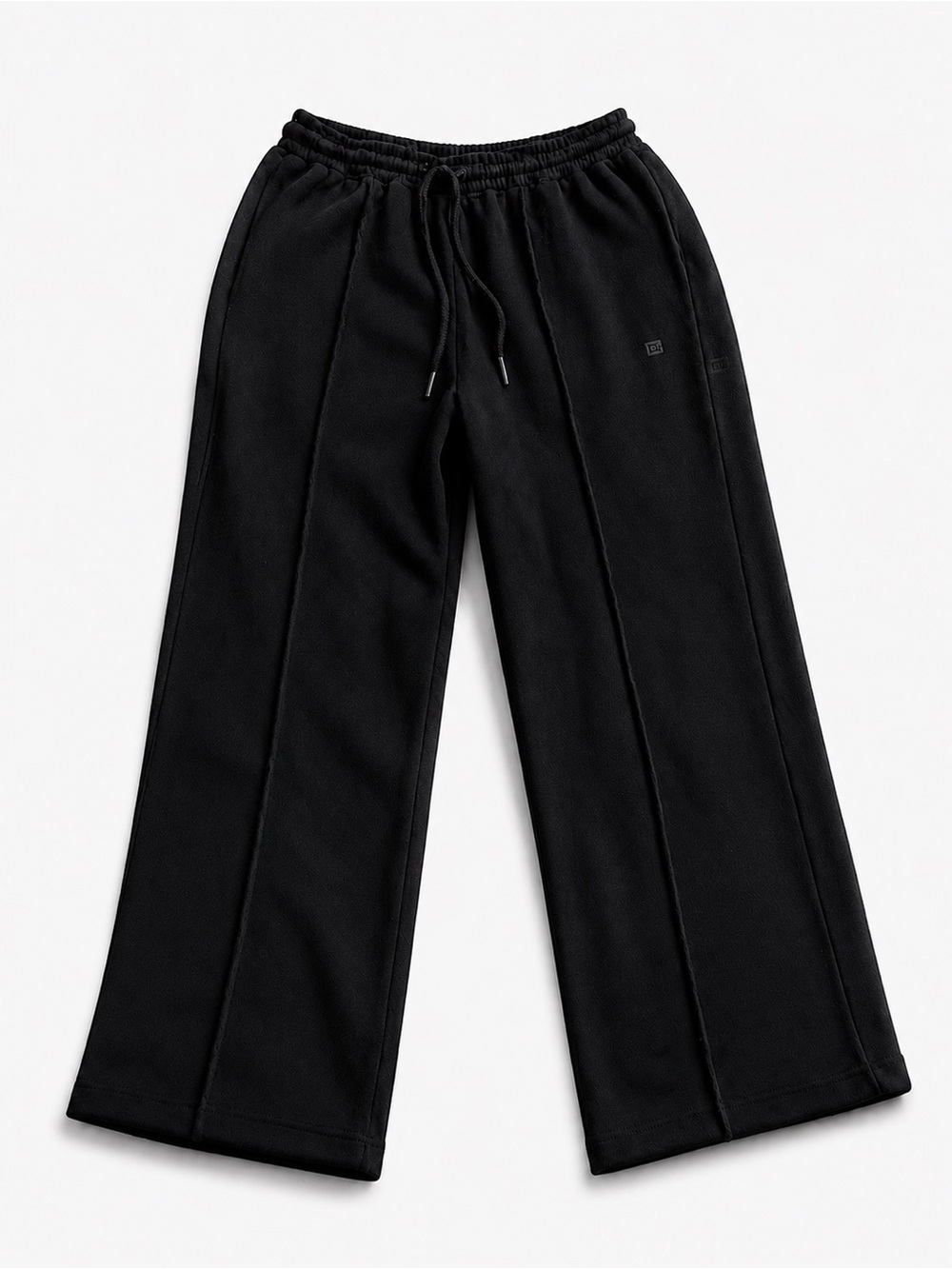 PINK Victoria's Secret Black Wide Leg Drawstring Sweatpants
